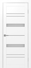 Дверь межкомнатная Оптима Порте Турин 562.12, цвет белый снежный, экошпон, стекло мателюкс