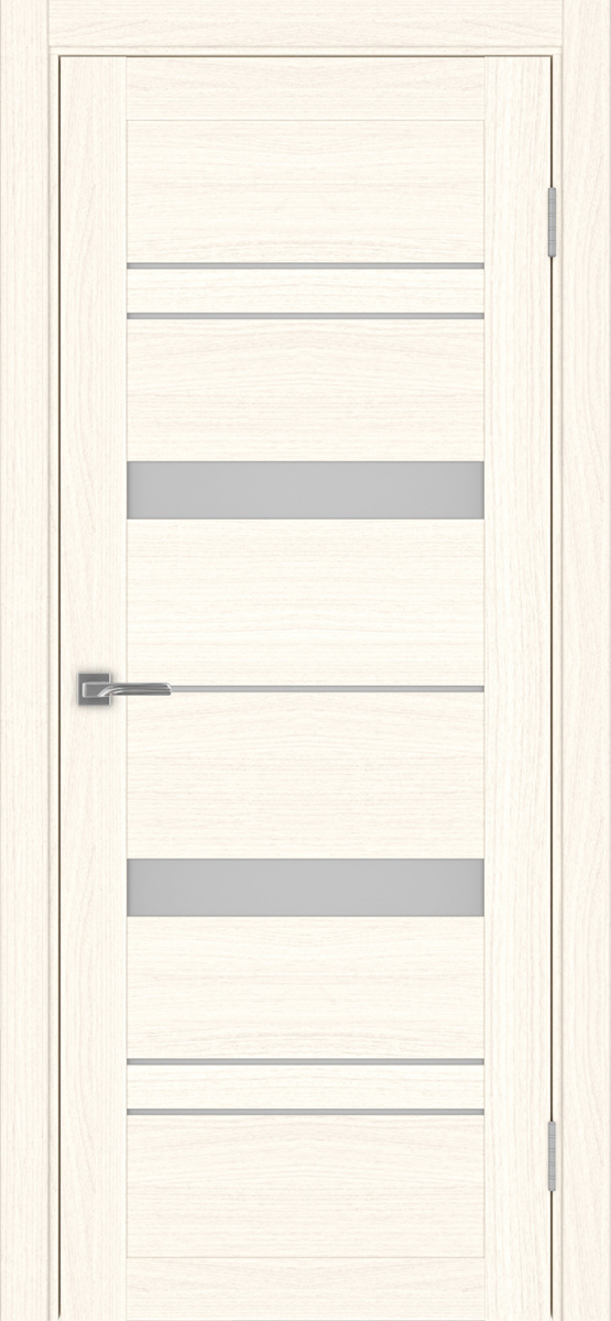 Дверь межкомнатная Оптима Порте Турин 562.12, цвет светлый ясень, экошпон, стекло мателюкс