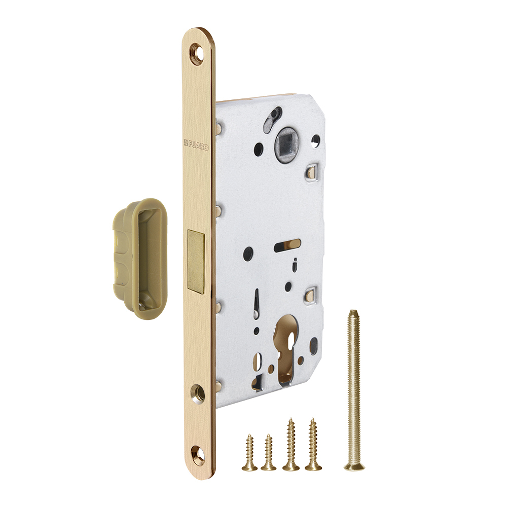 Замок под цилиндр магнитный Фуаро MAGNM85C-50 (M85C-50) SSG, цвет золото сатинированное (гарантия - 12 месяцев)