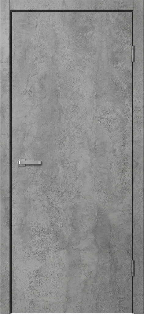 Дверь межкомнатная Сибирь Профиль ДПГ (кромка черная пвх), цвет темный цемент, эколайт, глухая