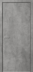 Дверь межкомнатная Сибирь Профиль ДПГ (кромка черная пвх), цвет темный цемент, эколайт, глухая