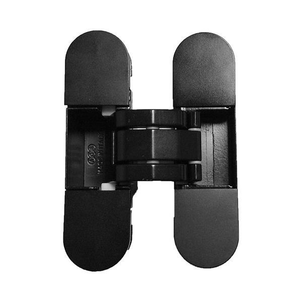 Петля врезная скрытая AGB Eclipse 2.0 с накладками, цвет черный (гарантия - 12 месяцев)