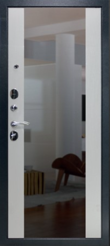 Сейф-дверь входная БЕРГ Витра зеркало, 2 замка, 1,7 мм металл, (синий букле+жемчуг дуб шервуд) #3