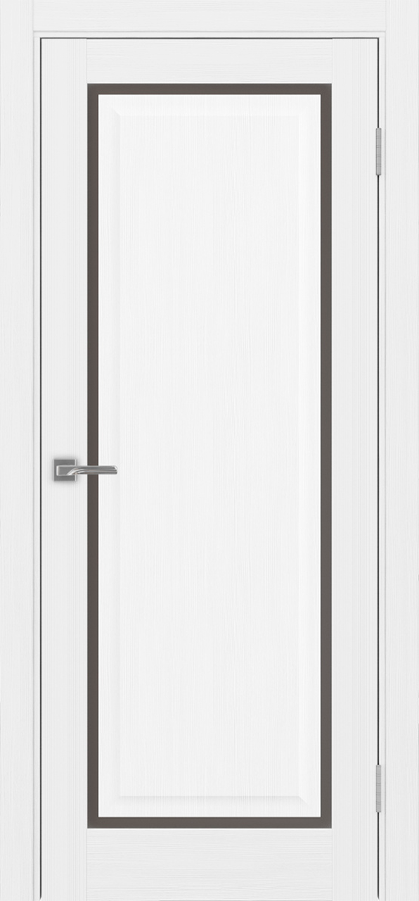 Дверь межкомнатная Оптима Порте Тоскана 601С.21 ОФ4, цвет белый лед, экошпон, стекло бронза