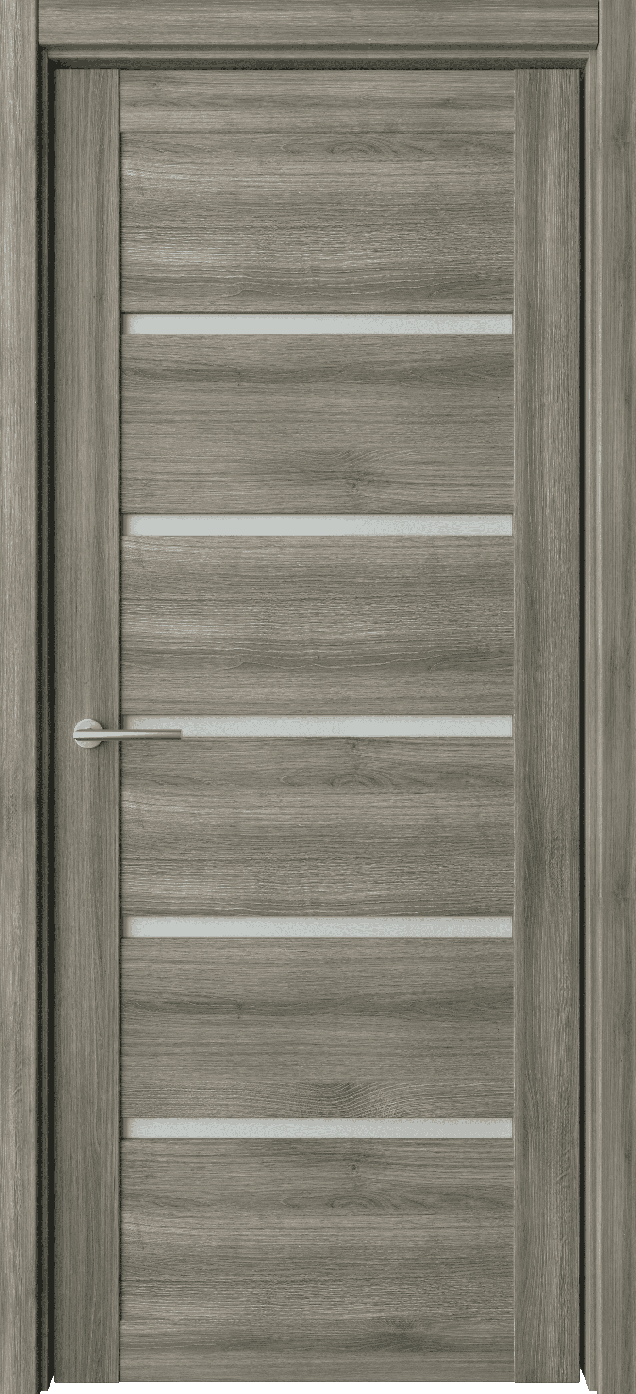 Дверь межкомнатная Альберо (Фрегат) Мегаполис Вена, цвет пепельный ясень, экошпон, стекло мателюкс