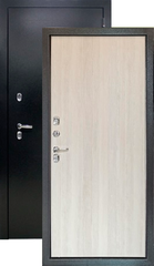 Термодверь входная БЕРГ Термо, 2 замка, 1,4 мм металл, (серебро темное+беленый дуб)
