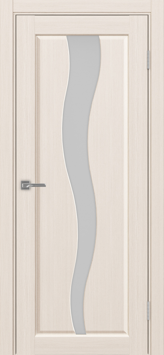 Дверь межкомнатная Оптима Порте Сицилия 730.121, цвет перламутровый ясень, экошпон, стекло Линии