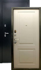 Термодверь входная БЕРГ Термо Прима, 2 замка, 1,4 мм металл, (серебро антик+белый матовый)