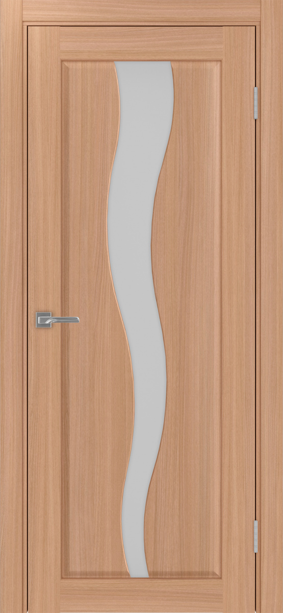 Дверь межкомнатная Оптима Порте Сицилия 730.121, цвет темный ясень, экошпон, стекло Линии