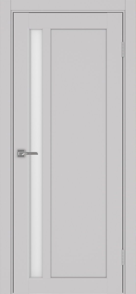 Дверь межкомнатная Оптима Порте Парма 412.21, цвет пепельный, экошпон, стекло мателюкс