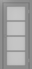 Дверь межкомнатная Оптима Порте Турин 540.2222, цвет серый, экошпон, стекло мателюкс