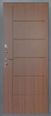 Дверь входная Страж 2К Стандарт Х, 2 замка, 1,2 мм металл, (серебро антик+орех лесной) #3