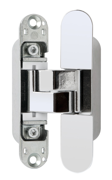 Петля врезная скрытая AGB E30200.02.34 ECLIPSE 3.0 с накладками, цвет хром матовый (гарантия - 12 месяцев)