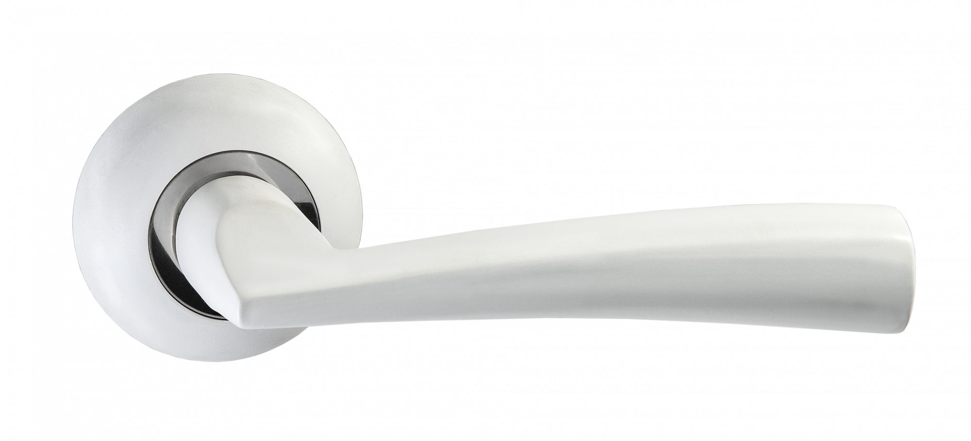 Ручка круг Пуэрто INAL 551-08 MSW/CP, цвет супер белый матовый/хром (гарантия - 8 лет)