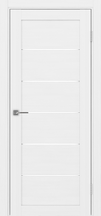 Дверь межкомнатная Оптима Порте Турин 506.12, цвет белый лед, экошпон, стекло лакобель белое