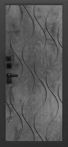 Термодверь входная Аргус Улица Тепло LE Анхель, 2 замка, 2 мм металл, (муар графит 7021+темный бетон) #3