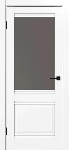 Дверь межкомнатная ХЬЮГОДОРС Генри 02Ux210, цвет элегантный белый, экошпон, стекло бронза (гарантия - 5 лет)