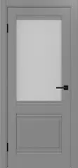 Дверь межкомнатная ХЬЮГОДОРС Генри 02Ux210, цвет благородный серый, экошпон, стекло матовое (гарантия - 5 лет)