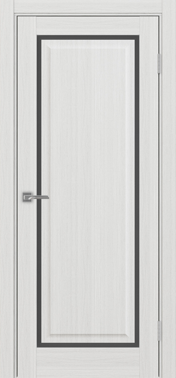 Дверь межкомнатная Оптима Порте Тоскана 601С.21 ОФ4, цвет серебристый ясень, экошпон, стекло графит