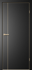 Дверь межкомнатная Сибирь Профиль Тринити TR-04 (алюминиевая кромка с 4х сторон шампань + встроенный магнитный замок), цвет титан, эмалит, глухая