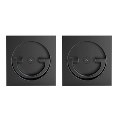 Ручка квадрат для раздвижных дверей Армадилло SH.QUADRO55.BK8x2 BL-26, цвет черный (гарантия - 5 лет)