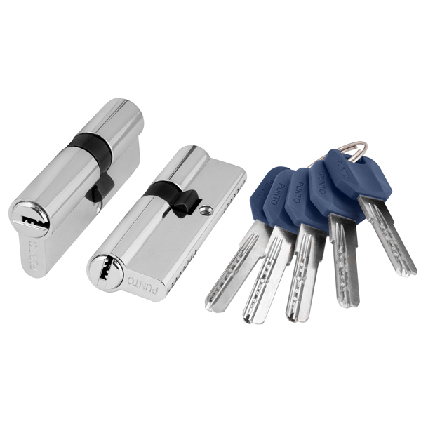 Цилиндр ключ-ключ Пунто (Z400/60) Z4000Key60(25+10+25) CP, цвет хром (гарантия - 12 месяцев)
