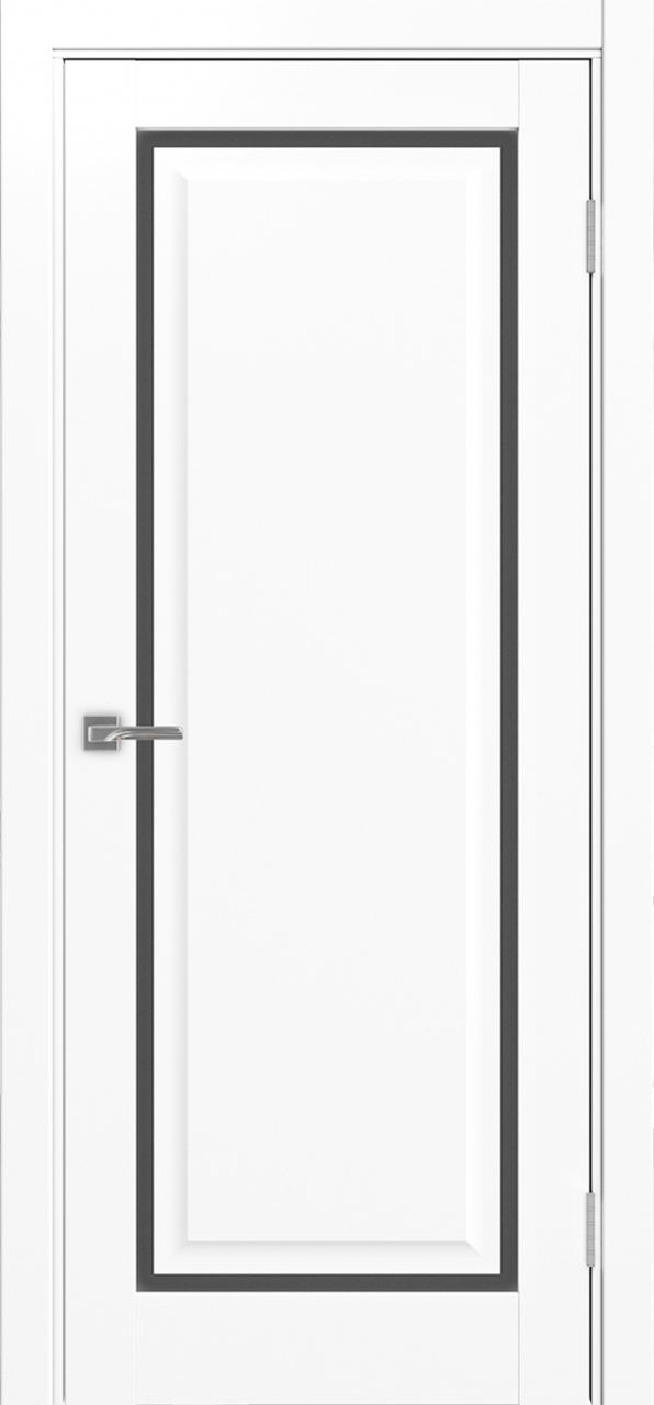 Дверь межкомнатная Оптима Порте Тоскана 601С.21 ОФ4, цвет белый снежный, экошпон, стекло графит
