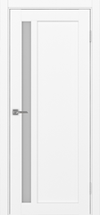 Дверь межкомнатная Оптима Порте Парма 412.21, цвет белый снежный, экошпон, стекло мателюкс