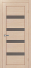 Дверь межкомнатная Оптима Порте Турин 505.12, цвет беленый дуб, экошпон, стекло бронза