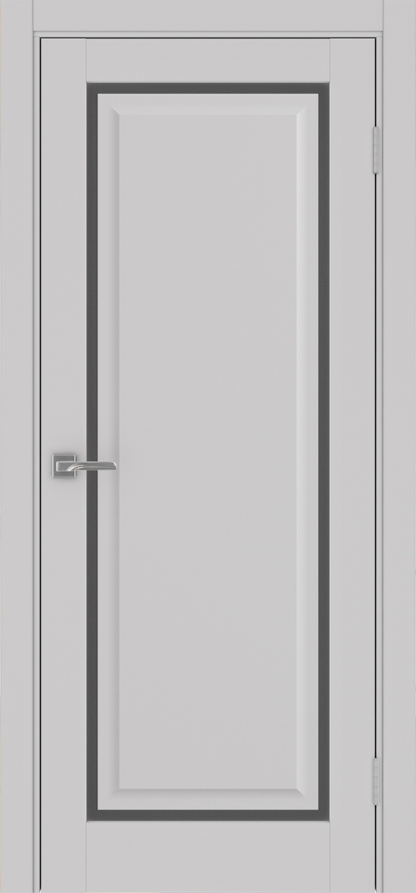 Дверь межкомнатная Оптима Порте Тоскана 601С.21 ОФ4, цвет пепельный, экошпон, стекло графит