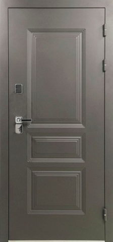 Термодверь входная Страж 3К-Тепло ПРО, 2 замка, 1,2 мм металл, (графит букле+белое дерево) #2