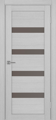 Дверь межкомнатная Оптима Порте Турин 505.12, цвет серый дуб, экошпон, стекло бронза