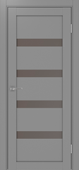 Дверь межкомнатная Оптима Порте Турин 505.12, цвет серый, экошпон, стекло бронза