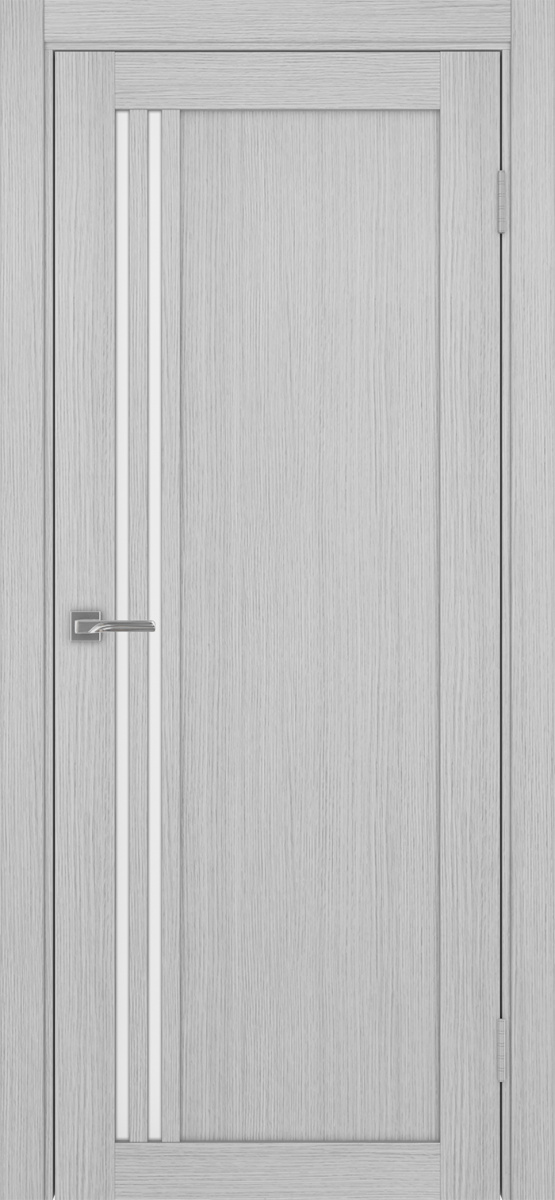 Складской остаток - Дверь межкомнатная Оптима Порте Турин 556.21, цвет серый дуб, экошпон, стекло мателюкс. Размер 2000*600. (Данный товар возврату и обмену не подлежит)