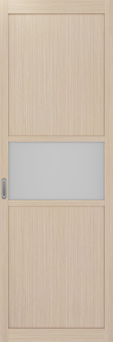 Перегородка межкомнатная Оптима Порте 132.121, цвет беленый дуб, экошпон, стекло мателюкс (за 1 кв.м)