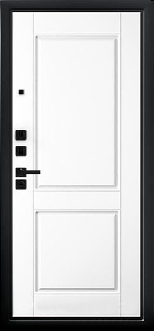 Теплая дверь входная Берлога Ультра Ромео, 2 замка, 1,7 мм металл, (черный букле+арктик эмалит) #3