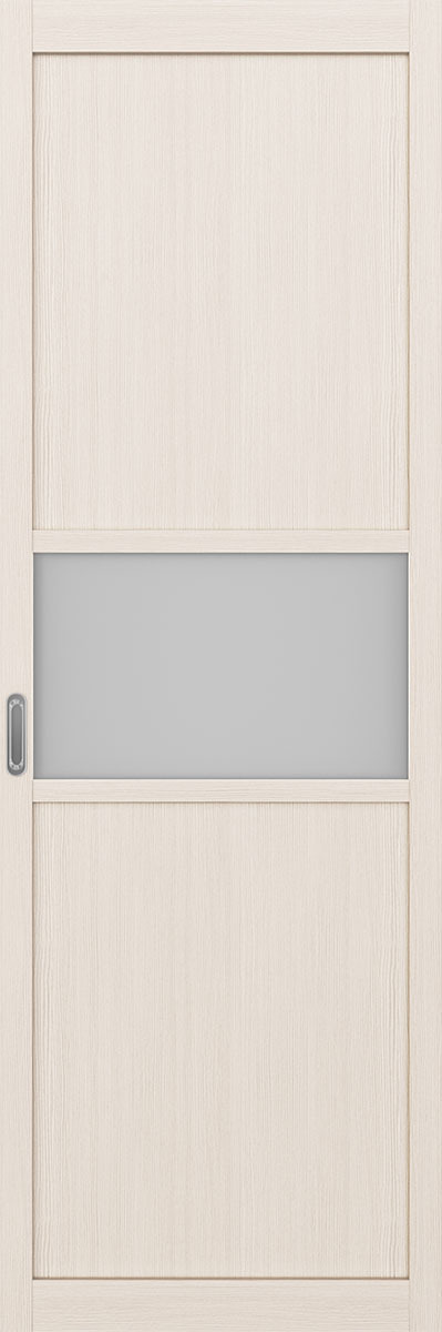 Перегородка межкомнатная Оптима Порте 132.121, цвет перламутровый ясень, экошпон, стекло мателюкс (за 1 кв.м)