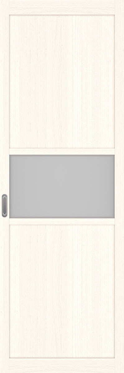 Перегородка межкомнатная Оптима Порте 132.121, цвет светлый ясень, экошпон, стекло мателюкс (за 1 кв.м)