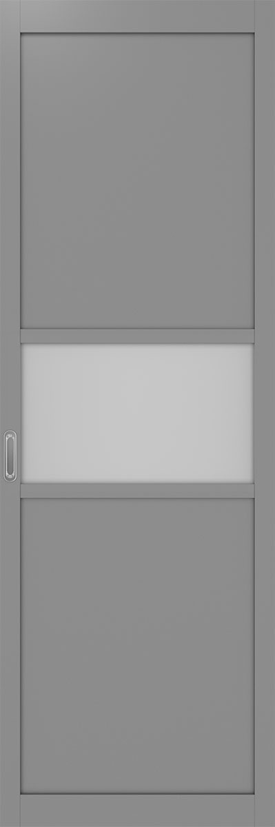 Перегородка межкомнатная Оптима Порте 132.121, цвет серый, экошпон, стекло мателюкс (за 1 кв.м)