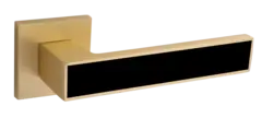 Ручка квадрат Тикс Кария 237-03 slim SSG/B, цвет золото матовое сатинированное/черный (гарантия - 6 месяцев)