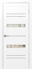 Дверь межкомнатная Оптима Порте Турин 562.12, цвет белый снежный, экошпон, зеркало