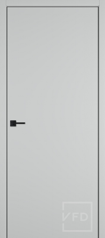 Дверь межкомнатная Владимирская фабрика дверей Урбан Эмалекс Урбан Z 4х4 BE - черная алюминиевая кромка с 2х сторон (запил под ручку и защелку Морелли 1895), цвет эмалекс стил, экошпон, глухая