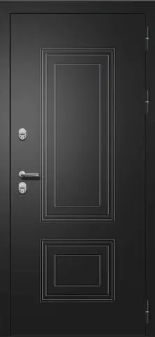 Термодверь входная FLY DOORS Шторм Термо, 2 замка, 1,4 мм металл, (черный букле+велюто бианко) #2