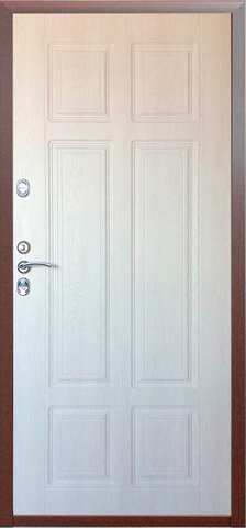 Термодверь входная Страж 3К Тепло, 2 замка, 1,5 мм металл, (медь антик+филадельфия дуб) #3