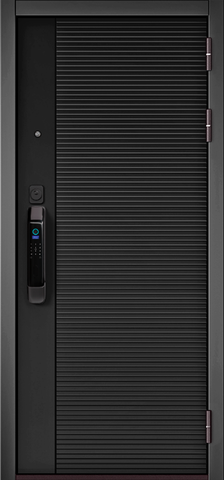 Дверь входная Мастино (Бульдорс) Сити Смарт (электронный замок), 2 замка, 1,4 мм металл, (черный матовый+белый софт) #2