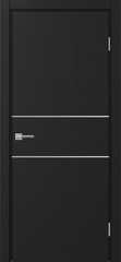 Дверь межкомнатная Оптима Порте Неаполь 203 молдинг SC (кромка ПВХ в цвет полотна с 4х сторон с врезкой под замок Морелли М1895 (М1885)), цвет антрацит, экошпон, глухая