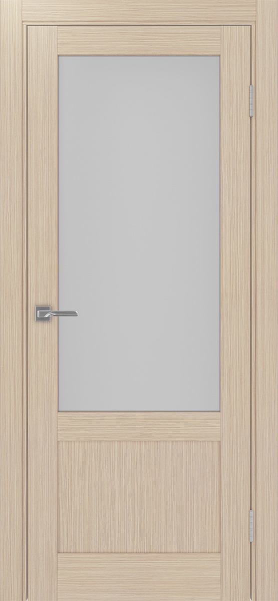Дверь межкомнатная Оптима Порте Турин 540ПФ.21, цвет беленый дуб, экошпон, стекло мателюкс