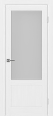 Дверь межкомнатная Оптима Порте Турин 540ПФ.21, цвет белый лед, экошпон, стекло мателюкс