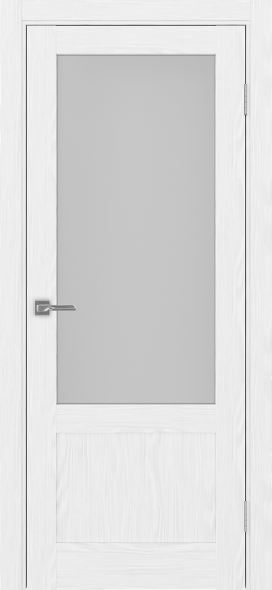 Дверь межкомнатная Оптима Порте Турин 540ПФ.21, цвет белый лед, экошпон, стекло мателюкс