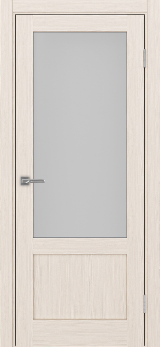 Дверь межкомнатная Оптима Порте Турин 540ПФ.21, цвет перламутровый ясень, экошпон, стекло мателюкс